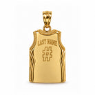Personalized Gold Basketball Jersey Pendant