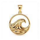 [group: water] Gold Wave Pendant