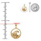 [group: water] Gold Wave Pendant