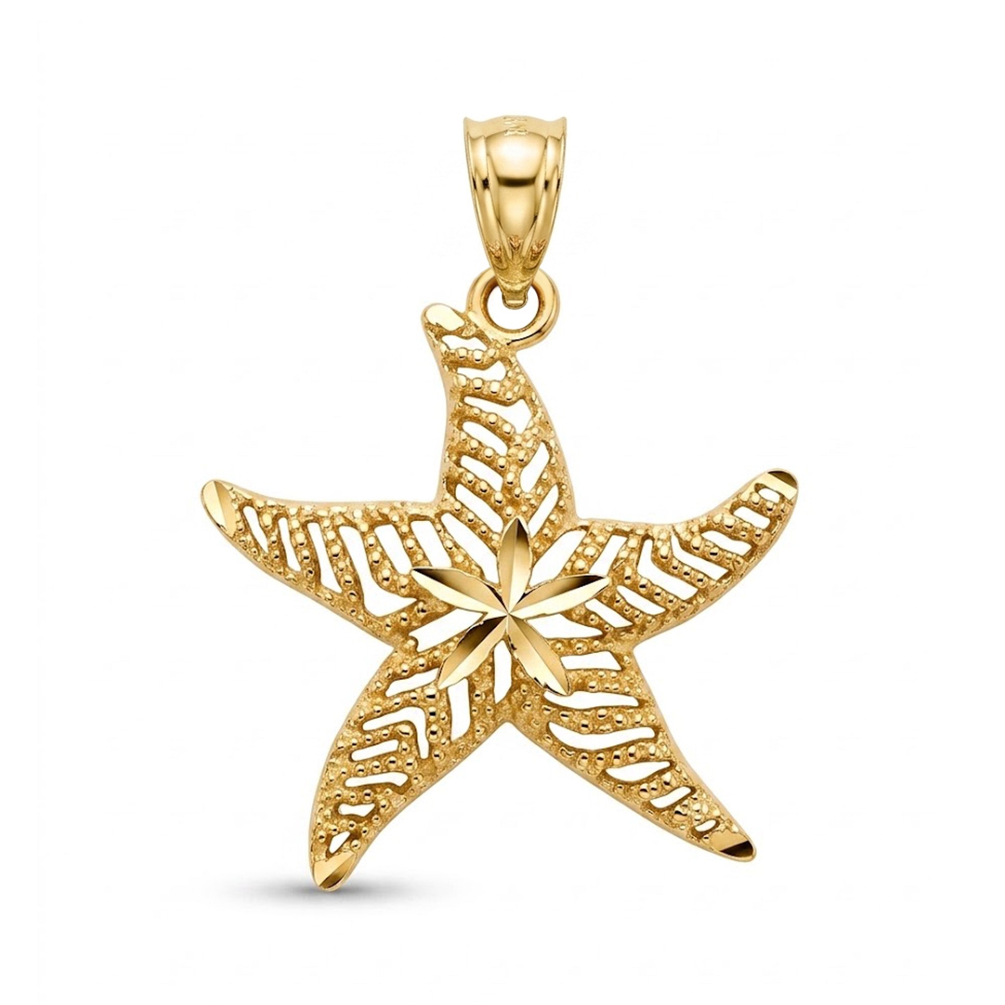 Gold starfish pendant 