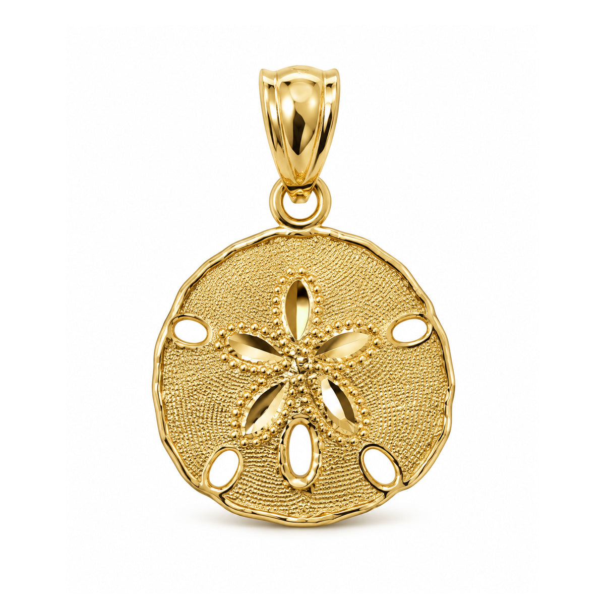 [group: small] gold sand dollar pendant 