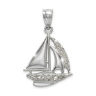 Silver sailboat pendant 
