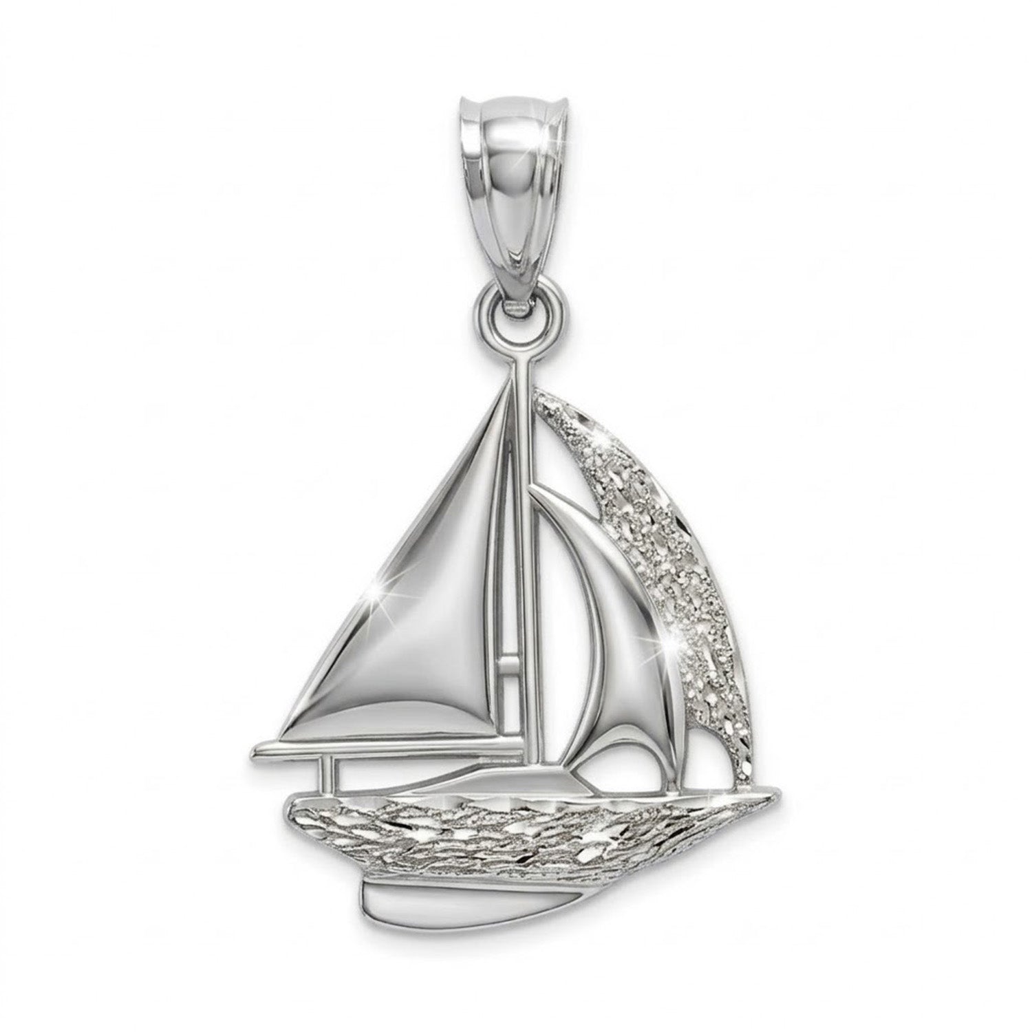 Silver sailboat pendant 
