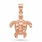 [group: small]rose gold turtle pendant 