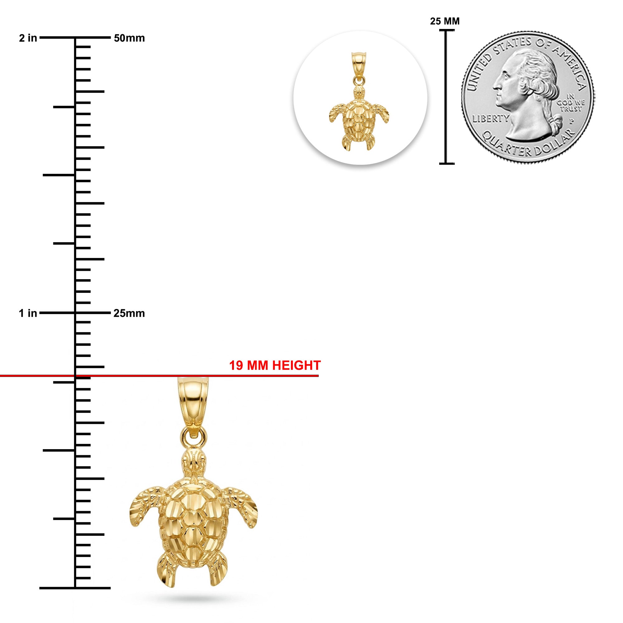 [group: small] Gold Turtle Pendant