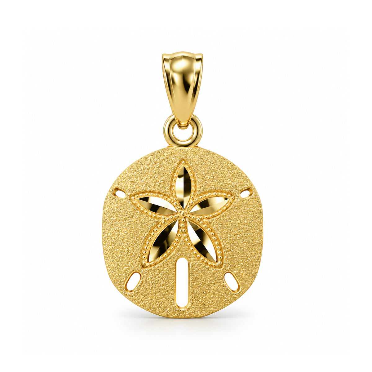 [group: small] gold sand dollar pendant