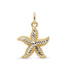 gold two tone starfish pendant