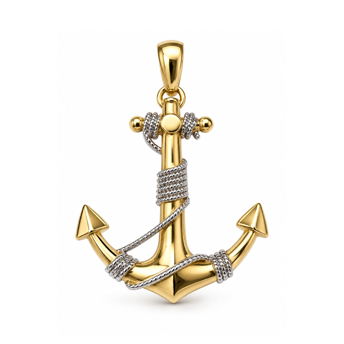 [group: large] gold anchor pendant 