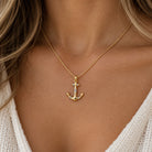 [group: large] gold anchor pendant 