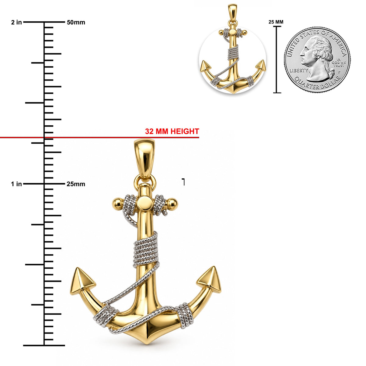 [group: large] gold anchor pendant 