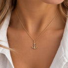 [group: small] gold anchor pendant 