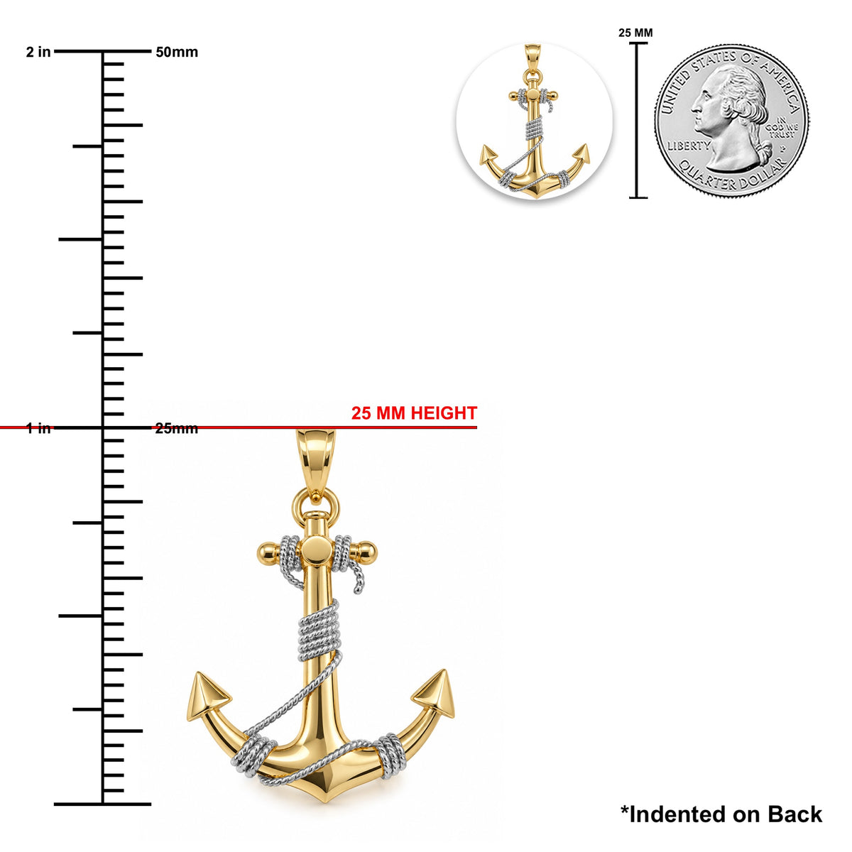 [group: small] gold anchor pendant 