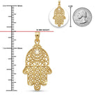 [group: large] Gold filigree hamsa hand pendant 