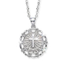 [group:silver] Sterling silver baptism cross pendant on silver necklace 