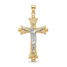 Gold jesus crucifix pendant 