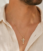 Gold jesus crucifix pendant 