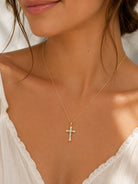 Gold jesus crucifix pendant 