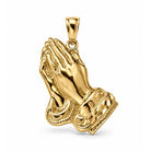 gold praying hand pendant 