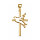 Gold Dove Cross Pendant
