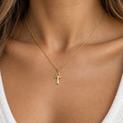 gold ankh cross pendant 