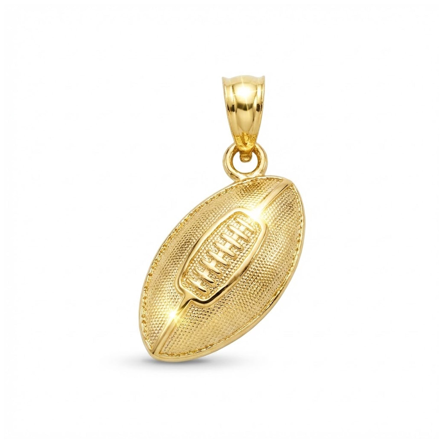 gold football pendant