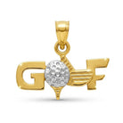 Gold Golf Pendant