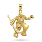 Gold Hockey Goalie Pendant