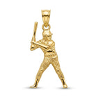 [group:small] Gold Baseball Player Pendant