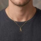 [group:small] Gold Baseball Player Pendant