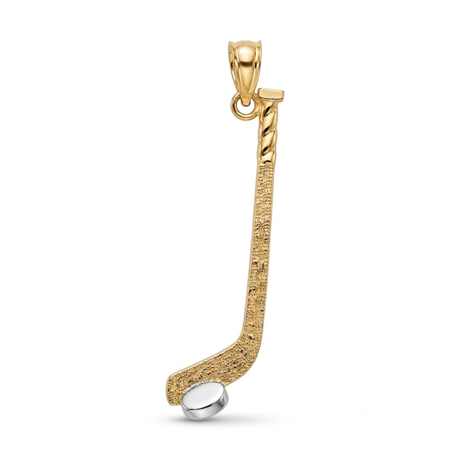 gold hockey stick pendant