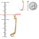gold hockey stick pendant