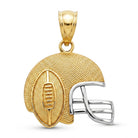 [group:large] gold football helmet pendant 