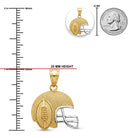 [group:large] gold football helmet pendant 