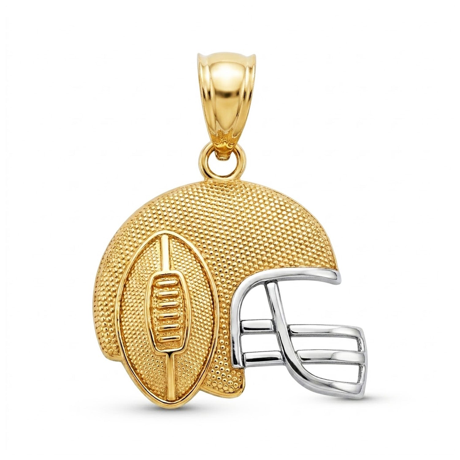 [group:small] gold football helmet pendant 