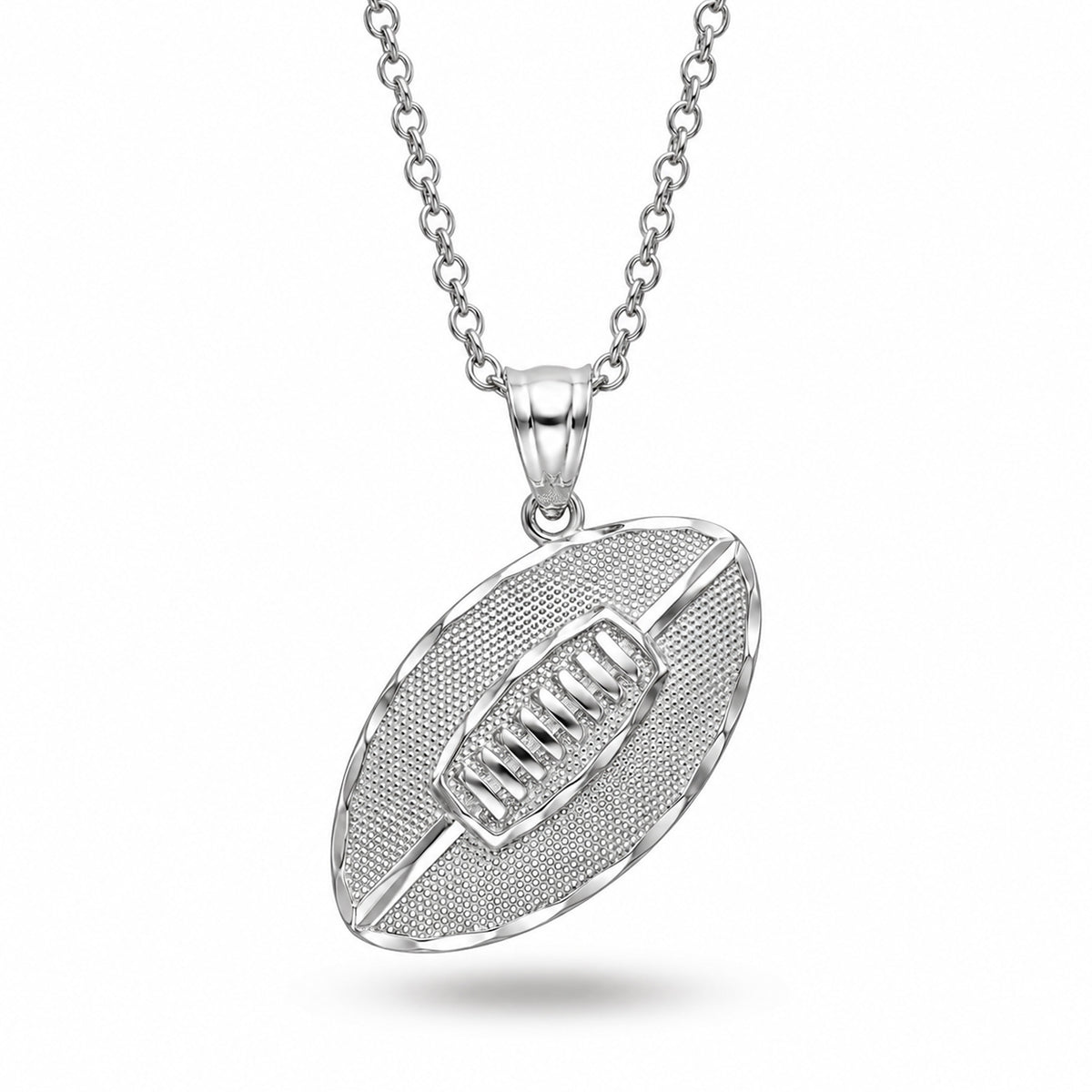 [group: silver] silver football necklace 