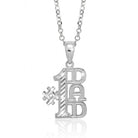 [group:silver] Silver '#1 Dad' necklace on a white background