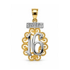 [group:large] gold sweet 16 pendant